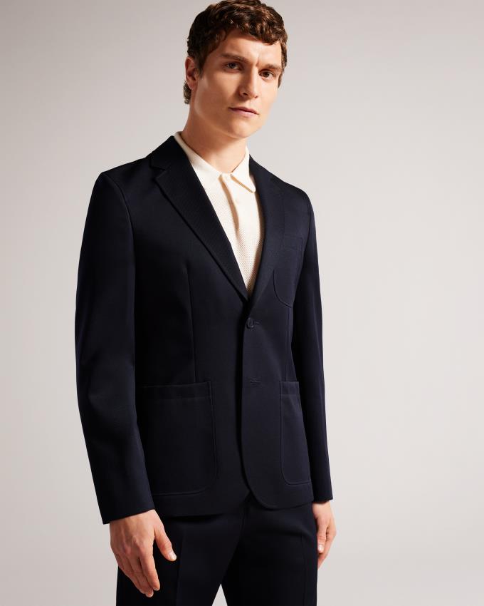 Veste Ted Baker Single Breasted Bleu Marine Homme | LTA-51703527